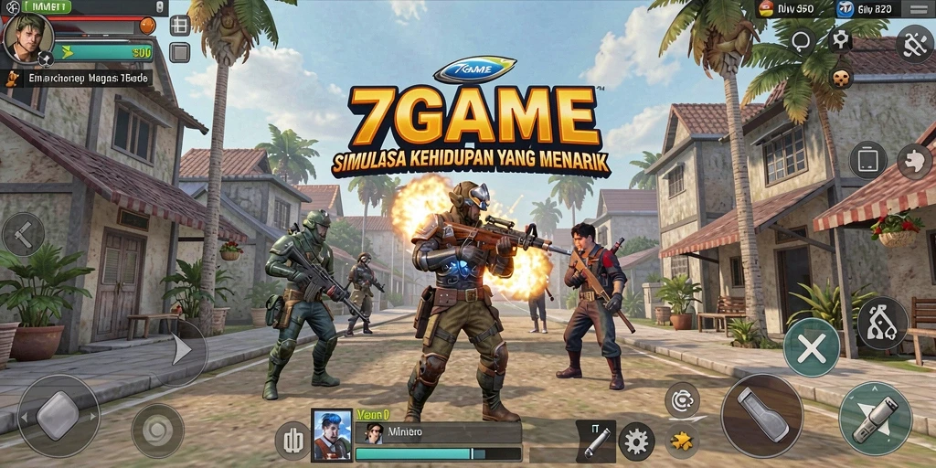 Tampilan gameplay yang menarik dari 7GAME dalam simulasi kehidupan.