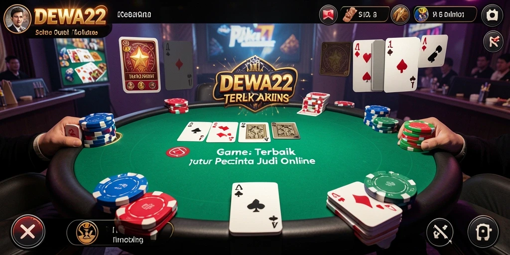 Screenshot gameplay DEWA22 menunjukkan keseruan bermain Poker.