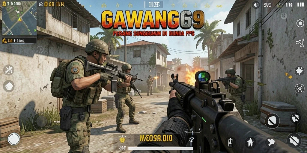 Screenshot gameplay GAWANG69 menampilkan aksi tembak-tembakan yang mendebarkan.