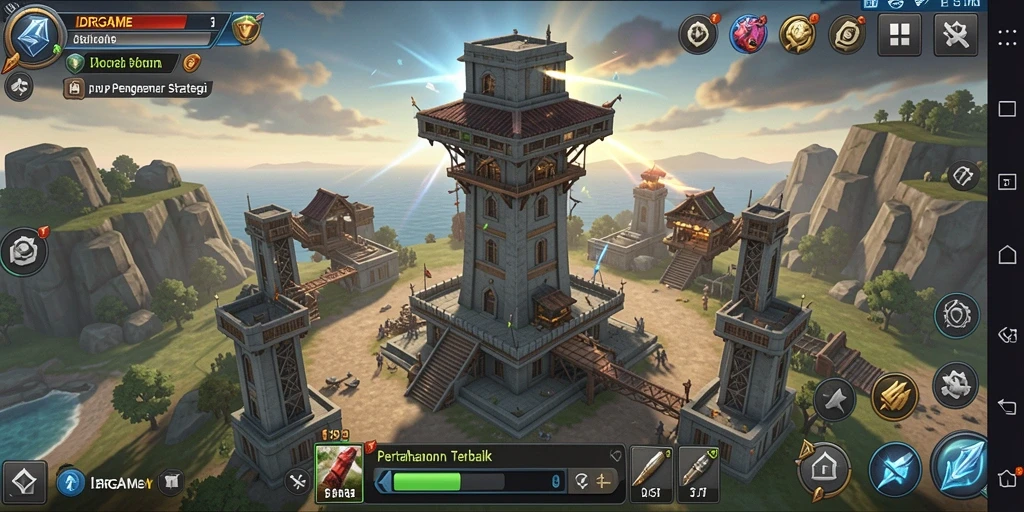 Tangkapan layar IDRGAME menampilkan aksi seru strategi Tower Defense.