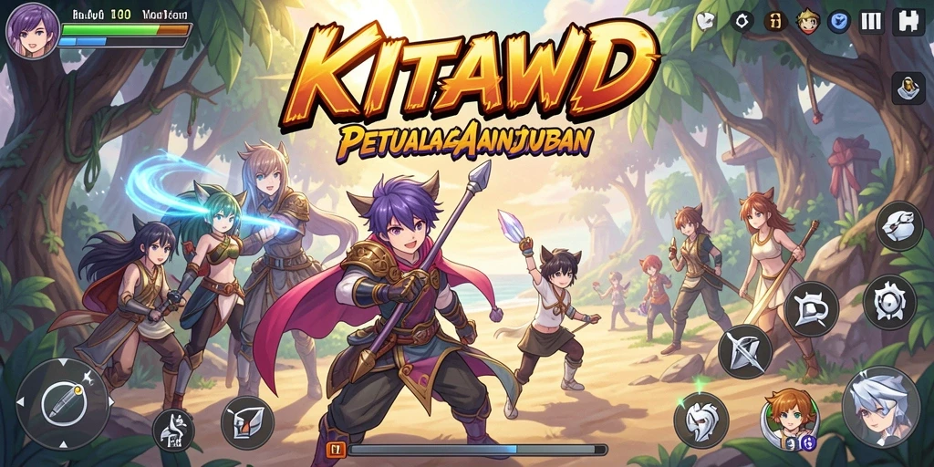 Gameplay seru dan interaksi karakter yang menarik dalam KITAWD.