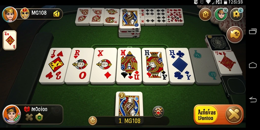 Screenshot gameplay <strong>MG108</strong> menampilkan kegembiraan bermain domino bersama teman.