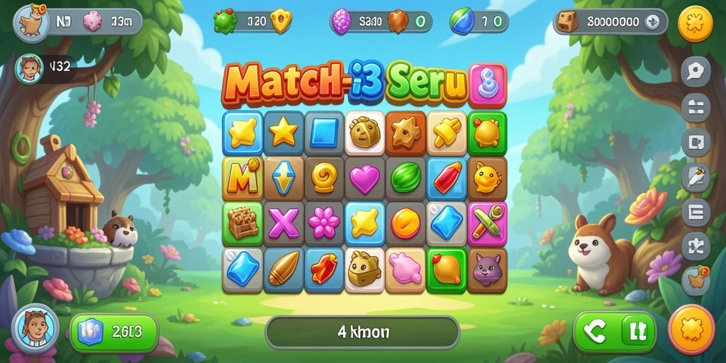 Tampilan gameplay N32 yang penuh warna dan menantang.