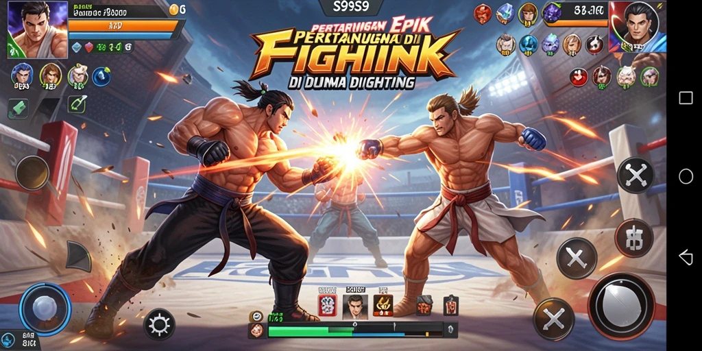 Tampilan pertarungan intens dan karakter yang dinamis di S9S9.