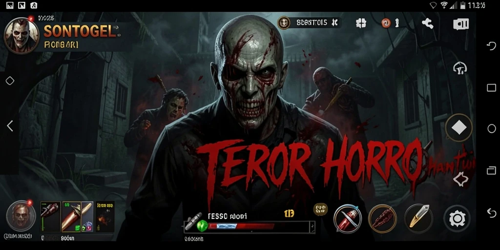 Screenshot gameplay SONTOGEL menampilkan ketegangan saat menjelajahi ruang gelap.